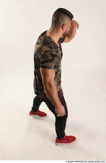 Man Adult Muscular Standing poses Sportswear Latino Dance