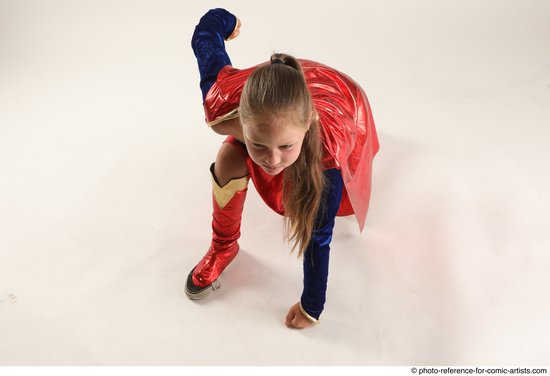 Woman Young Athletic White Neutral Kneeling poses Casual