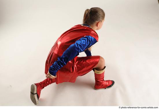 Woman Young Athletic White Neutral Kneeling poses Casual