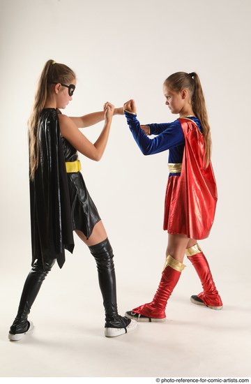 Young Athletic White Fist fight Standing poses Casual Women