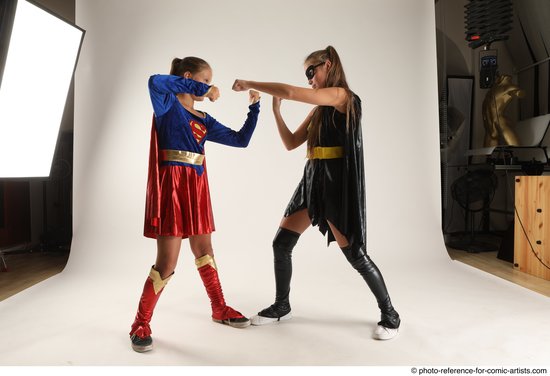 Young Athletic White Fist fight Standing poses Casual Women