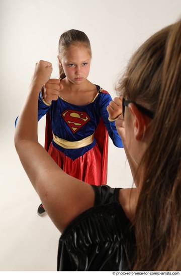 Young Athletic White Fist fight Standing poses Casual Women