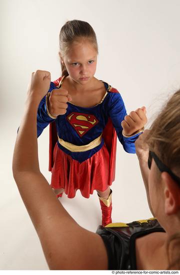 Young Athletic White Fist fight Standing poses Casual Women