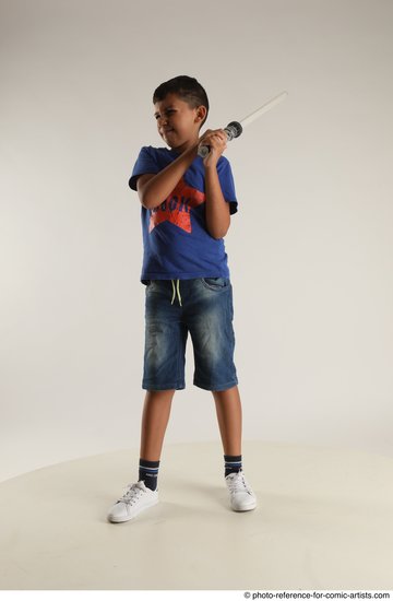 Man Young Athletic White Fighting with sword Standing poses Casual