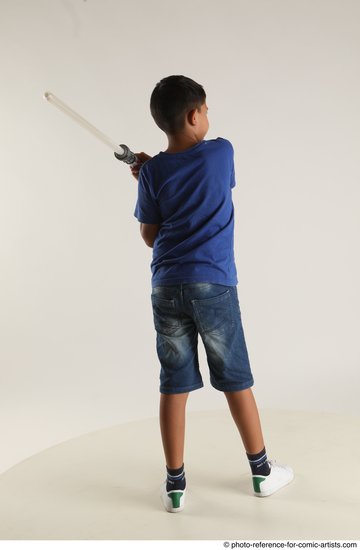 Man Young Athletic White Fighting with sword Standing poses Casual