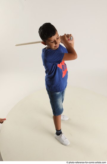 Man Young Athletic White Fighting with sword Standing poses Casual