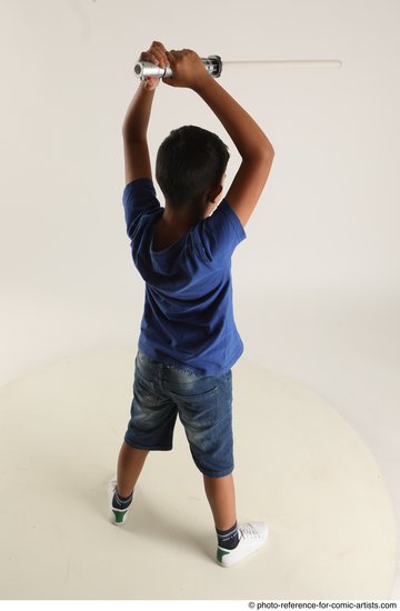 Man Young Athletic White Fighting with sword Standing poses Casual