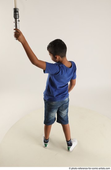 Man Young Athletic White Fighting with sword Standing poses Casual