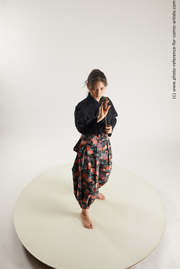 Man Young White Fighting with sword Standing poses Costumes