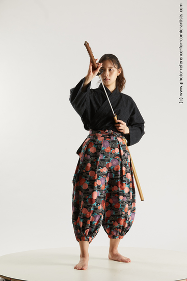 Man Young White Fighting with sword Standing poses Costumes