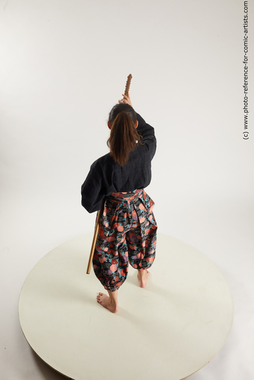 Man Young White Fighting with sword Standing poses Costumes