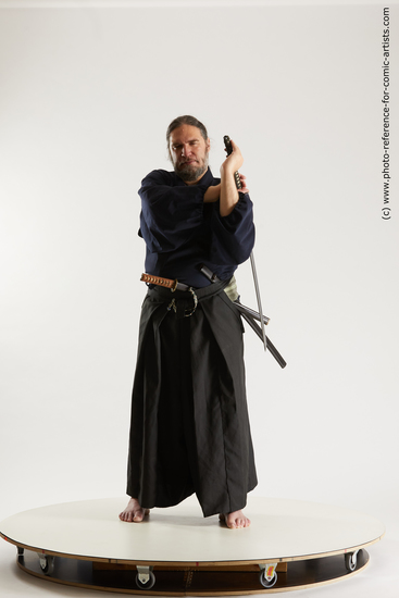 Man Adult Average White Fighting with sword Standing poses Costumes