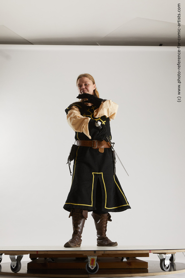 Woman Young Average White Fighting with sword Standing poses Costumes