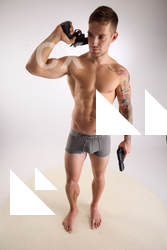 Piero Pose with Guns 09