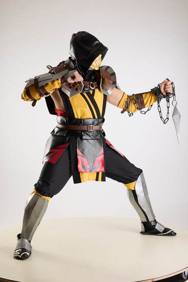 Man Adult Average White Fighting with knife Standing poses Costumes