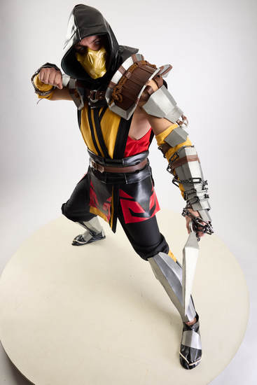 Man Adult Average White Fighting with knife Standing poses Costumes