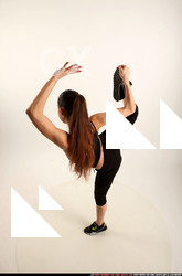 Woman Adult Athletic White Standing poses Sportswear Dance