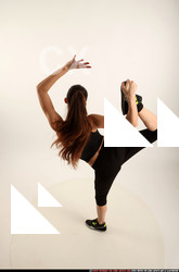 Woman Adult Athletic White Standing poses Sportswear Dance