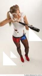 NIKOL HARLEY STANDING POSE WITH BASEBALL BAT
