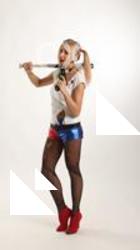 NIKOL WITH BASEBALL BAT AND GUN