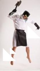 Brono JUMPING POSE WITH AX