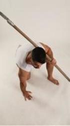 ATILLA KNEELING POSE WITH SPEAR