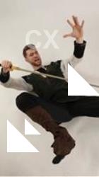 KEETA LAYING POSE WITH SWORD