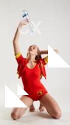 MARTINA BAYWATCH KNEELING POSE WITH BOTTLE