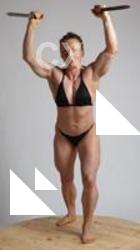 Karolina FIGHTING WITH SWORDS