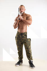 Duncan Standing Pose With Pistol