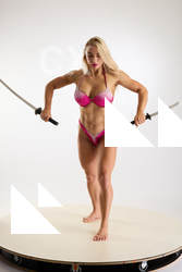 Mona Standing Pose With Swords