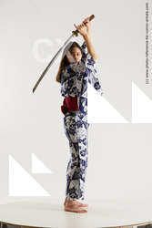 Himikay Japanese Woman in Kimono With Sword Saor