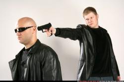 Adult Athletic White Fighting with gun Execution Coat Men