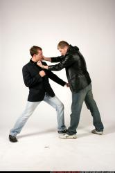 Adult Athletic White Fist fight Standing poses Business Men
