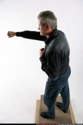 Man Old Average White Fist fight Standing poses Casual