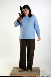 Woman Old Chubby White Martial art Standing poses Casual