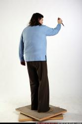 Woman Old Chubby White Fighting with knife Standing poses Casual