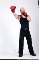 Man Adult Muscular White Fist fight Sitting poses Casual
