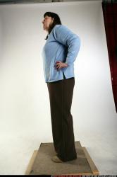 Woman Old Chubby White Martial art Standing poses Casual