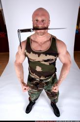 Man Adult Muscular White Martial art Standing poses Army