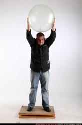 Man Adult Chubby White Throwing Standing poses Casual