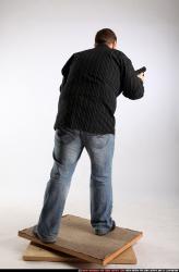 Man Adult Chubby White Fighting with gun Standing poses Casual