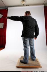 Man Adult Chubby White Fighting with gun Standing poses Casual