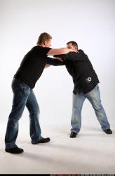 Adult Chubby White Fist fight Standing poses Casual Men