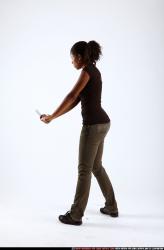 Woman Young Athletic Black Fighting with sword Standing poses Casual