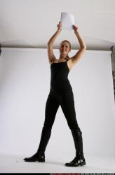 Woman Adult Athletic White Holding Standing poses