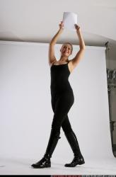 Woman Adult Athletic White Holding Standing poses