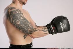 Man Adult Athletic White Fist fight Detailed photos Sportswear