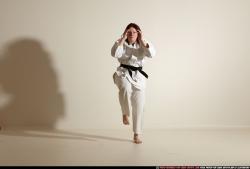 Woman Adult Average White Martial art Moving poses Sportswear