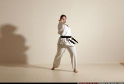 Woman Adult Average White Martial art Moving poses Sportswear